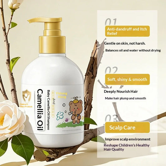 Shampoo infantil 2 em 1 para limpeza profunda, anticaspa