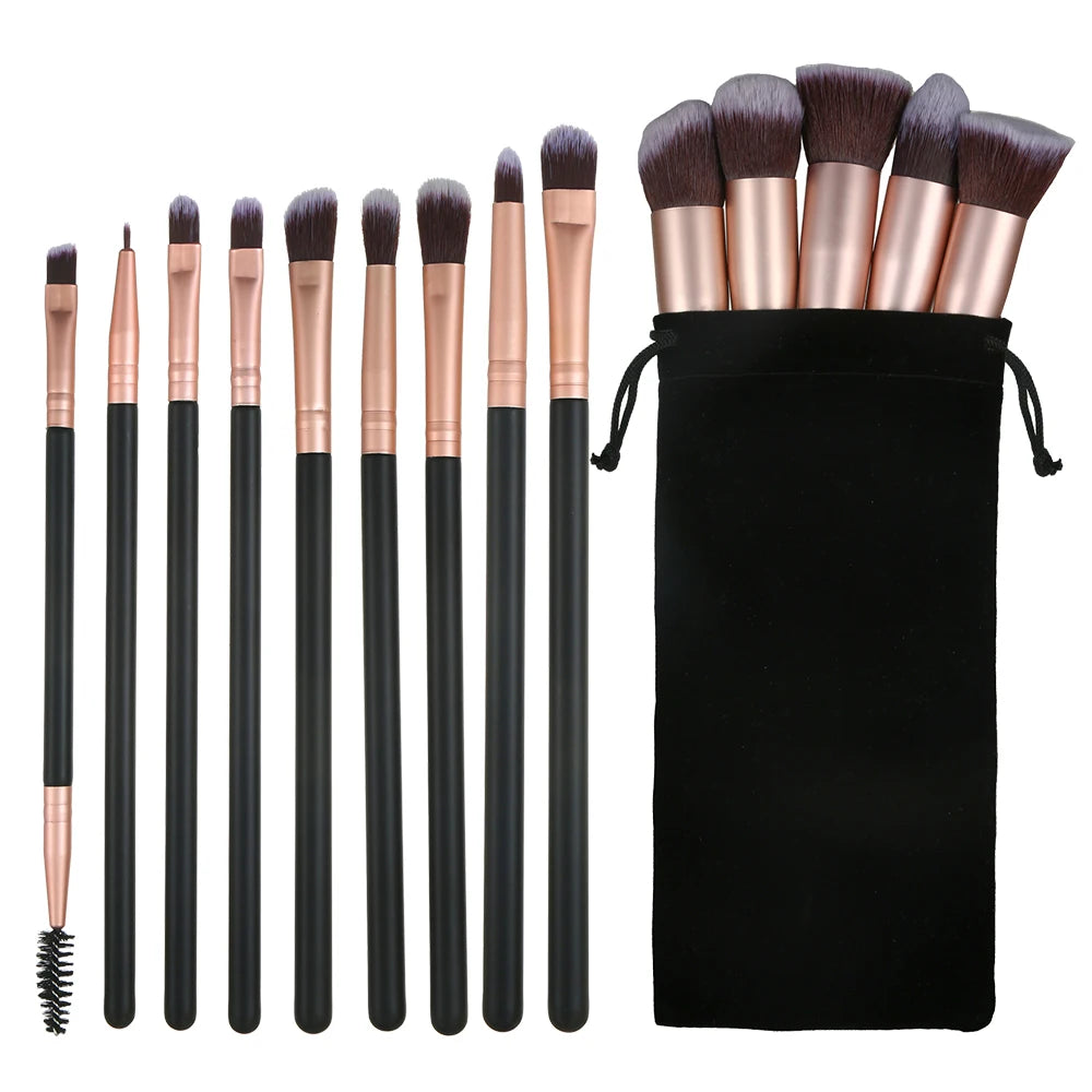 Conjunto de pinceis de maquiagem 11 pecas