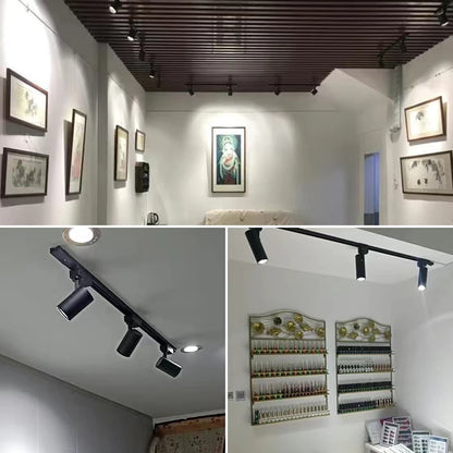LED Track Light 220V Spotlight Rail COB Ceiling Lamp Set For Kitchen