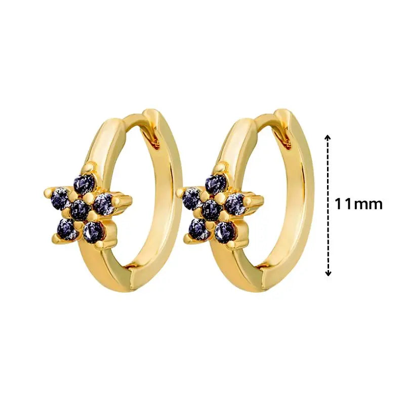 925 Sterling Silver Ear Needle Black Zircon Butterfly/Water Drop Hoop Earrings Drop Earrings For Women Fashion Wedding Jewelry