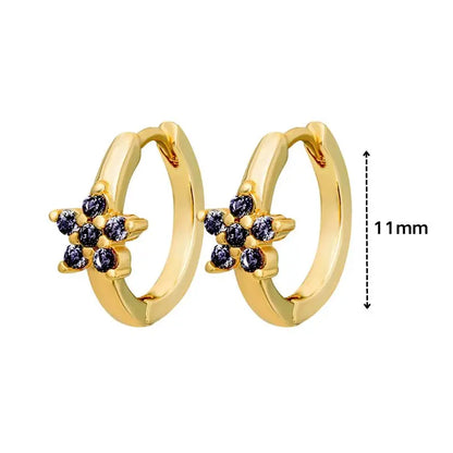 925 Sterling Silver Ear Needle Black Zircon Butterfly/Water Drop Hoop Earrings Drop Earrings For Women Fashion Wedding Jewelry