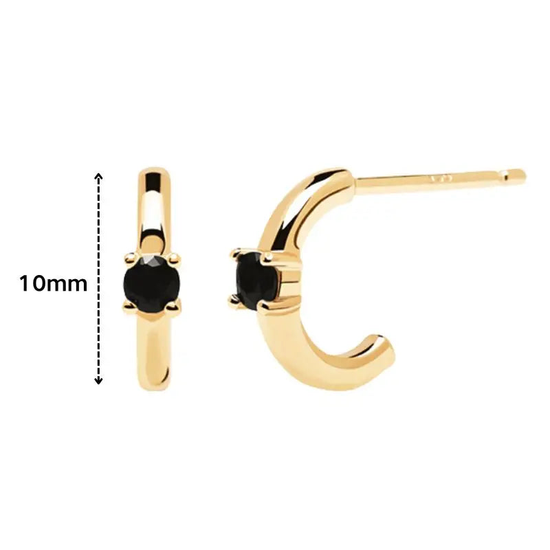 925 Sterling Silver Ear Needle Black Zircon Butterfly/Water Drop Hoop Earrings Drop Earrings For Women Fashion Wedding Jewelry