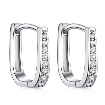 New 925 Sterling Silver AAA Zircon Stud Earrings For Women Fashion Exquisite Student Girlfriend Jewelry Accessories Heart Gift