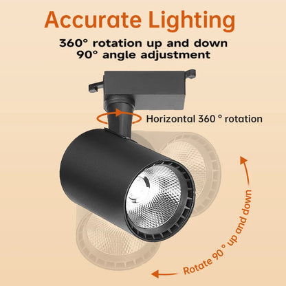 LED Track Light 220V Spotlight Rail COB Ceiling Lamp Set For Kitchen