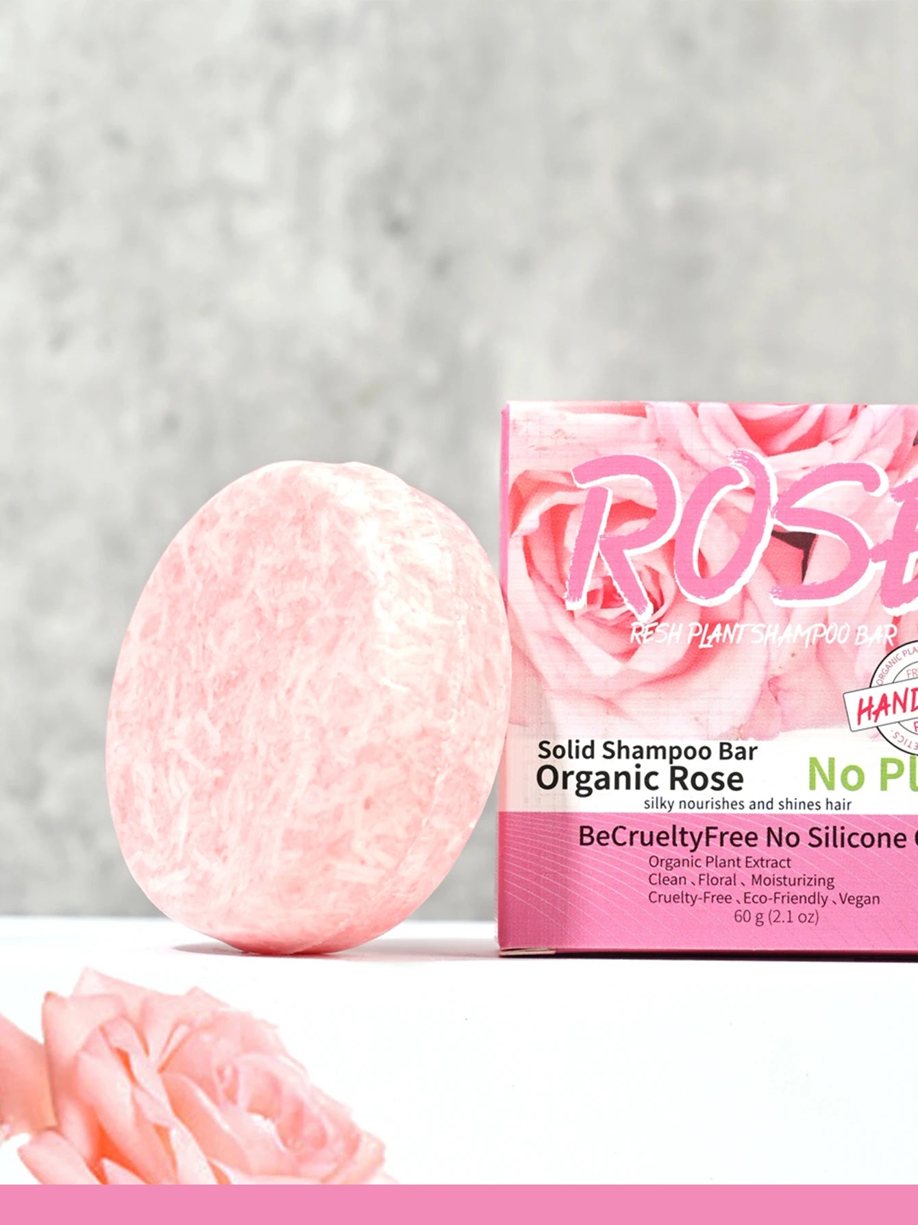 Shampoo sabonete rosa com óleo essencial