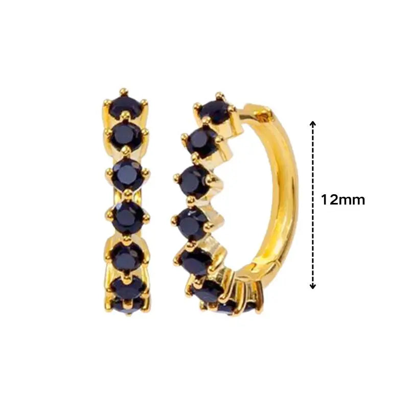 925 Sterling Silver Ear Needle Black Zircon Butterfly/Water Drop Hoop Earrings Drop Earrings For Women Fashion Wedding Jewelry