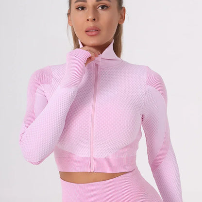 Breathable Yoga Suit Women's Simple High-waisted Sportswear Slimming Smoothing Outline Naked Feeling Yoga Set