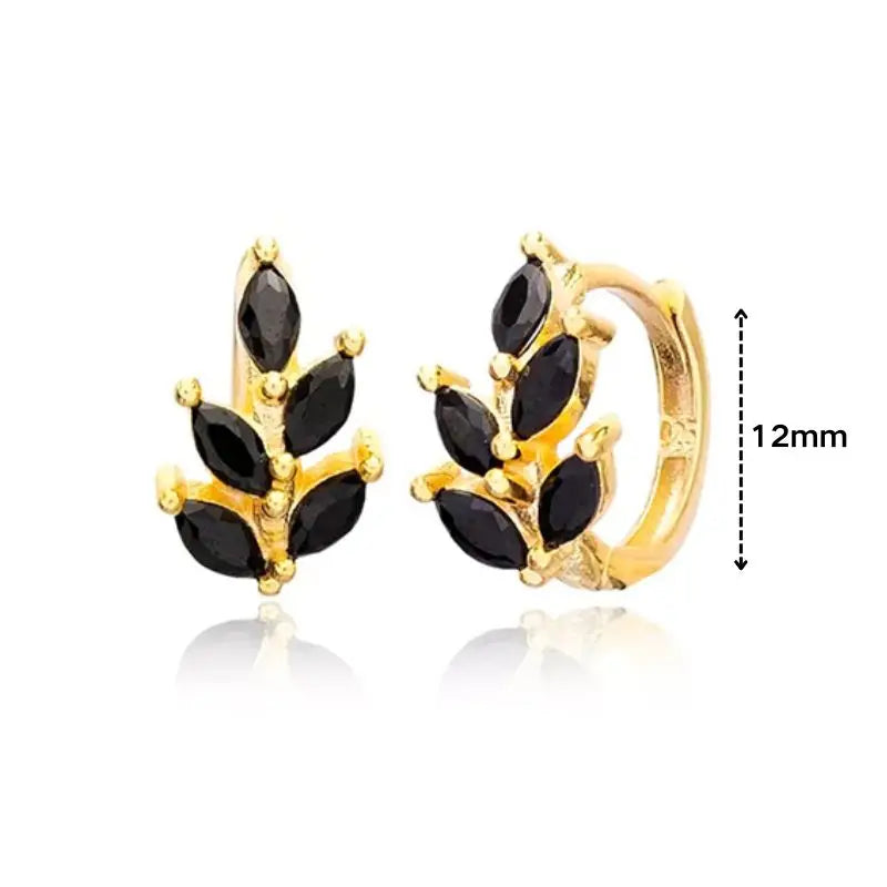 925 Sterling Silver Ear Needle Black Zircon Butterfly/Water Drop Hoop Earrings Drop Earrings For Women Fashion Wedding Jewelry