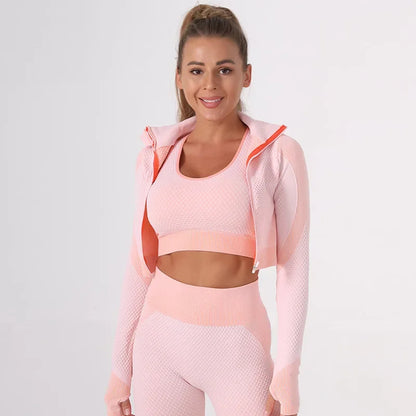 Breathable Yoga Suit Women's Simple High-waisted Sportswear Slimming Smoothing Outline Naked Feeling Yoga Set