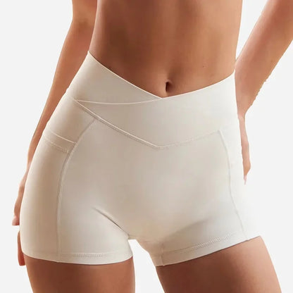 High Elasticity Cross Back Sports Bra Fitness Yoga Shorts Set Beautiful Back Design Neck Hanging Sports Underwear