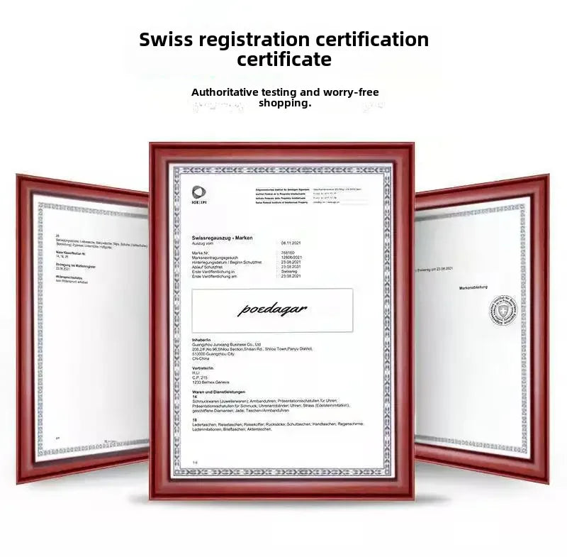 New Swiss Brand Men's Watch Waterproof Luminous Leather Strap Live Broadcast Popular Export Model One Piece Agency