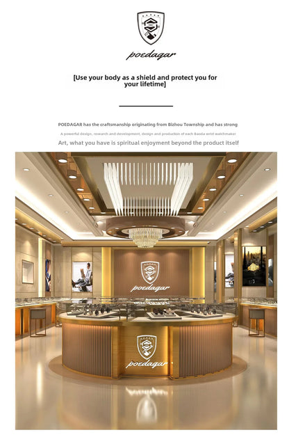 New Swiss Brand Men's Watch Waterproof Luminous Leather Strap Live Broadcast Popular Export Model One Piece Agency