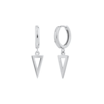 925 Silver Needle Cross/Star/Inverted Triangle Hollow Pendant Hoop Earrings For Women Simple Design Earrings Fashion Jewelry