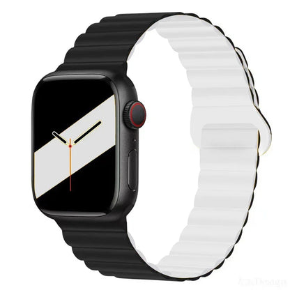 Magnetic silicone watch band for Apple Watch 38/40/41mm42/44/45/49mm, sport loop men's women's watch band for iWatch 987654321Se