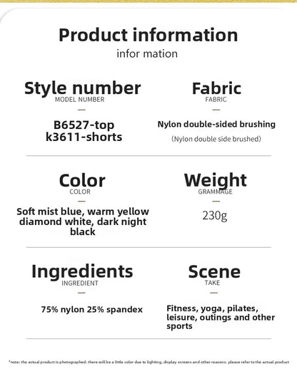 High Elasticity Cross Back Sports Bra Fitness Yoga Shorts Set Beautiful Back Design Neck Hanging Sports Underwear