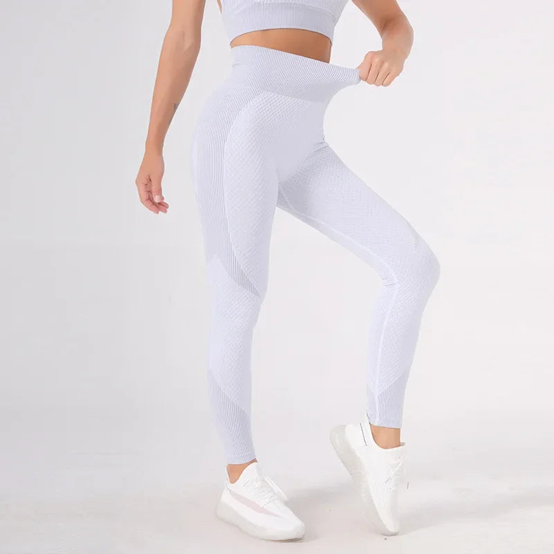 Breathable Yoga Suit Women's Simple High-waisted Sportswear Slimming Smoothing Outline Naked Feeling Yoga Set