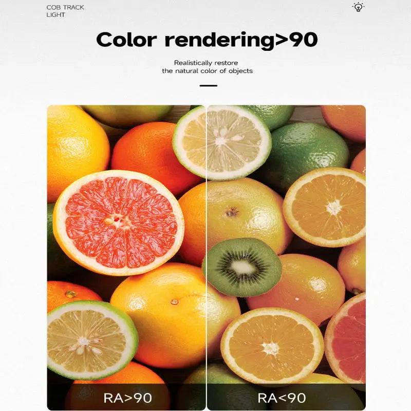 LED Track Light 220V Spotlight Rail COB Ceiling Lamp Set For Kitchen