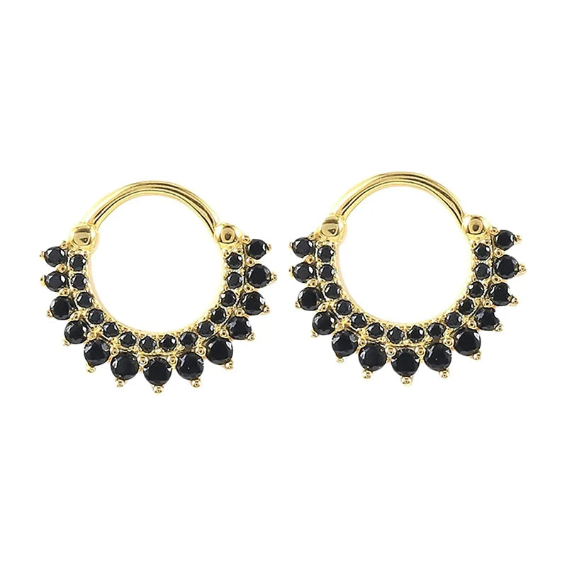 925 Sterling Silver Ear Needle Black Zircon Butterfly/Water Drop Hoop Earrings Drop Earrings For Women Fashion Wedding Jewelry