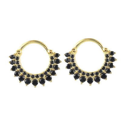 925 Sterling Silver Ear Needle Black Zircon Butterfly/Water Drop Hoop Earrings Drop Earrings For Women Fashion Wedding Jewelry