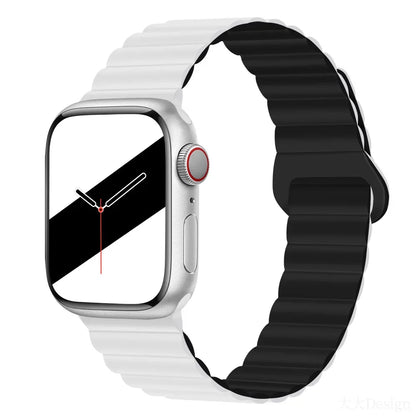 Magnetic silicone watch band for Apple Watch 38/40/41mm42/44/45/49mm, sport loop men's women's watch band for iWatch 987654321Se