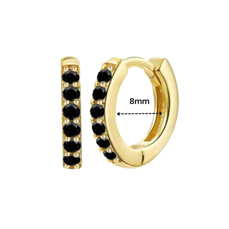 925 Sterling Silver Ear Needle Black Zircon Butterfly/Water Drop Hoop Earrings Drop Earrings For Women Fashion Wedding Jewelry