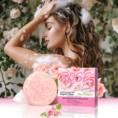 Shampoo sabonete rosa com óleo essencial