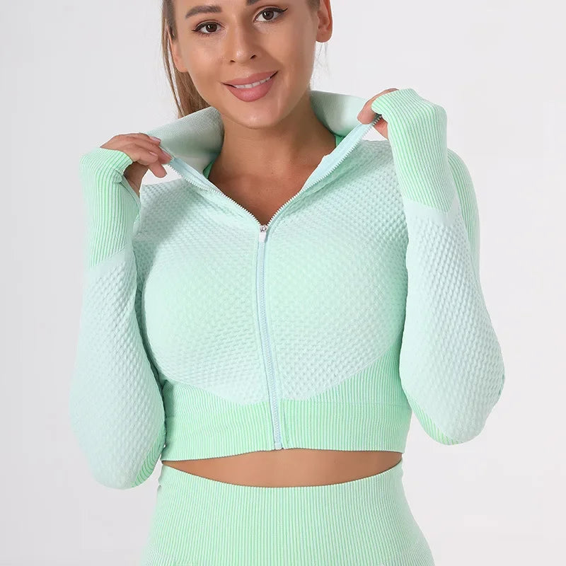 Breathable Yoga Suit Women's Simple High-waisted Sportswear Slimming Smoothing Outline Naked Feeling Yoga Set