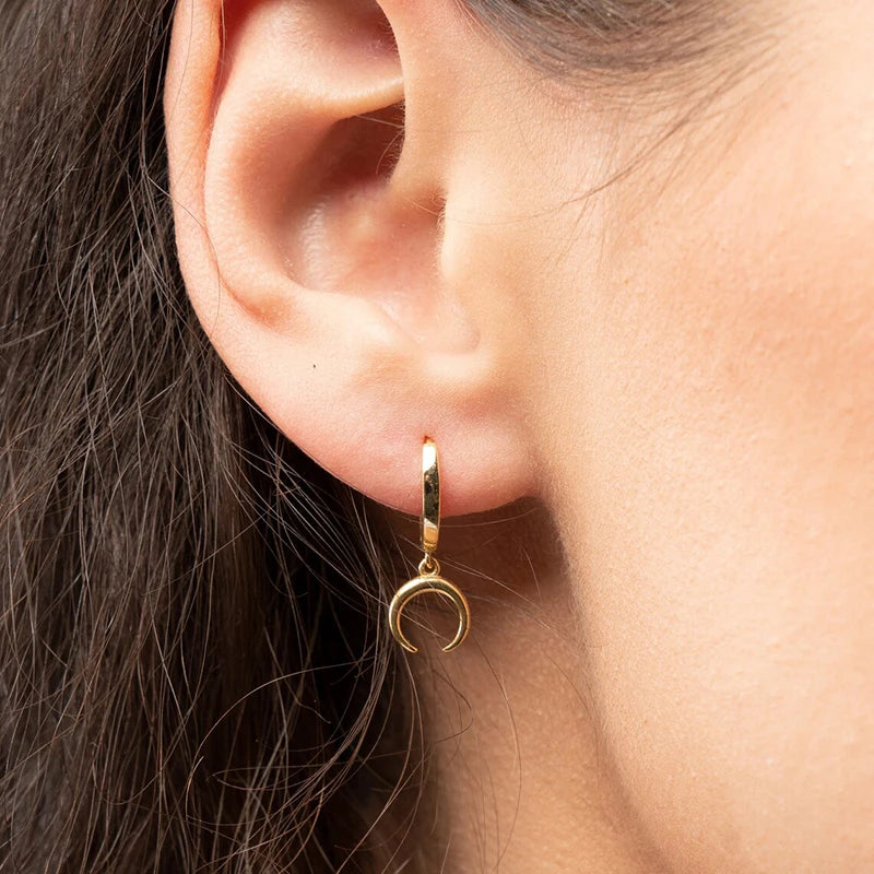 925 Silver Needle Cross/Star/Inverted Triangle Hollow Pendant Hoop Earrings For Women Simple Design Earrings Fashion Jewelry