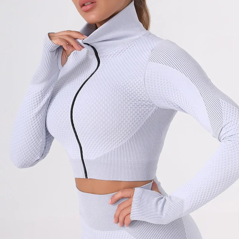 Breathable Yoga Suit Women's Simple High-waisted Sportswear Slimming Smoothing Outline Naked Feeling Yoga Set