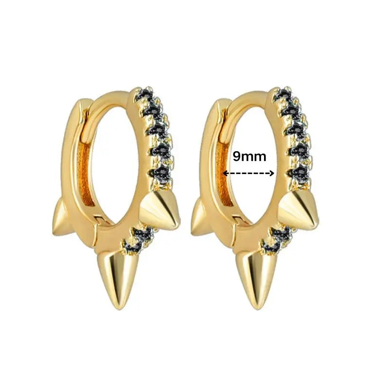 925 Sterling Silver Ear Needle Black Zircon Butterfly/Water Drop Hoop Earrings Drop Earrings For Women Fashion Wedding Jewelry