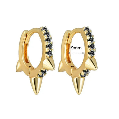 925 Sterling Silver Ear Needle Black Zircon Butterfly/Water Drop Hoop Earrings Drop Earrings For Women Fashion Wedding Jewelry