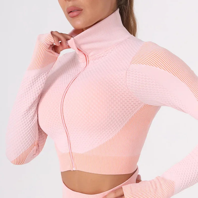 Breathable Yoga Suit Women's Simple High-waisted Sportswear Slimming Smoothing Outline Naked Feeling Yoga Set