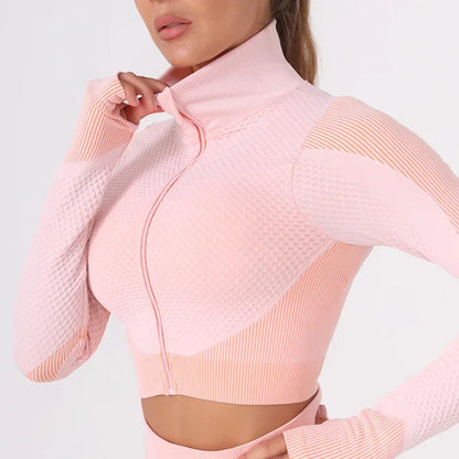 Breathable Yoga Suit Women's Simple High-waisted Sportswear Slimming Smoothing Outline Naked Feeling Yoga Set