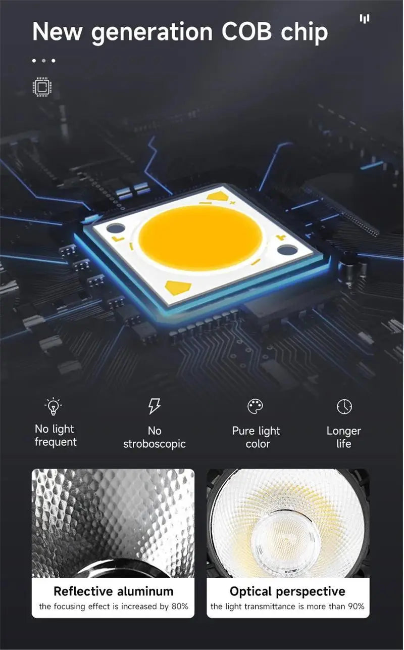 LED Track Light 220V Spotlight Rail COB Ceiling Lamp Set For Kitchen