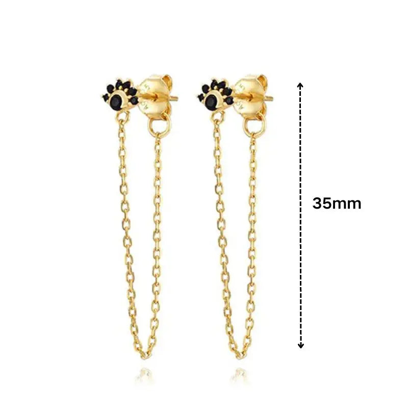 925 Sterling Silver Ear Needle Black Zircon Butterfly/Water Drop Hoop Earrings Drop Earrings For Women Fashion Wedding Jewelry