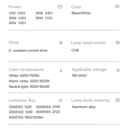 LED Track Light 220V Spotlight Rail COB Ceiling Lamp Set For Kitchen