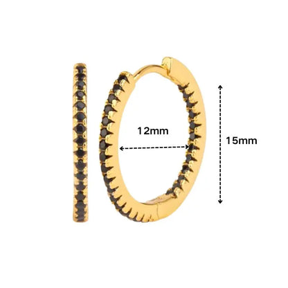 925 Sterling Silver Ear Needle Black Zircon Butterfly/Water Drop Hoop Earrings Drop Earrings For Women Fashion Wedding Jewelry