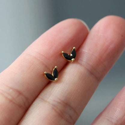 925 Sterling Silver Ear Needle Black Zircon Butterfly/Water Drop Hoop Earrings Drop Earrings For Women Fashion Wedding Jewelry