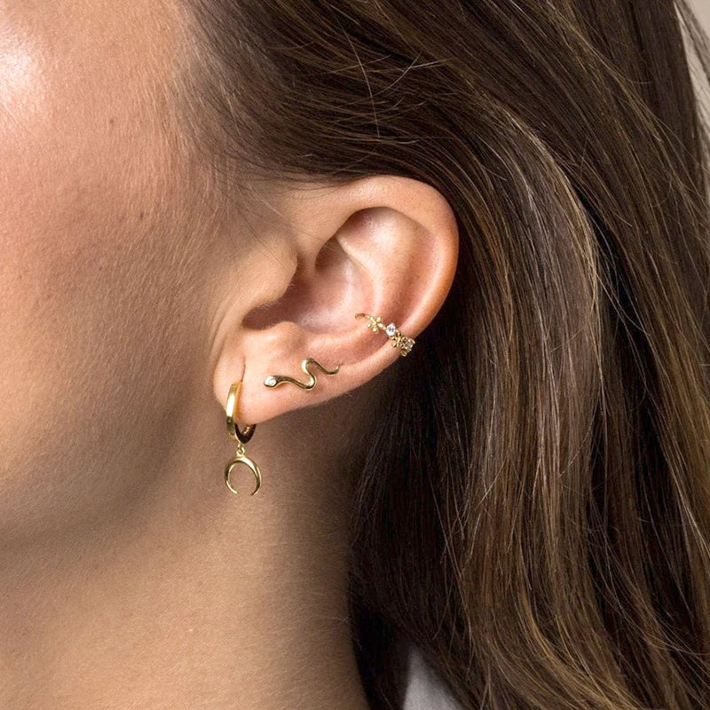 925 Silver Needle Cross/Star/Inverted Triangle Hollow Pendant Hoop Earrings For Women Simple Design Earrings Fashion Jewelry